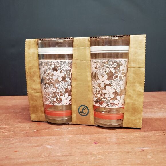 Antique Vintage Libbey Drinking Glasses Brand New in the Box - Picture 1 of 10
